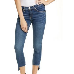 Rag and Bone mid rise jean with uneven hem